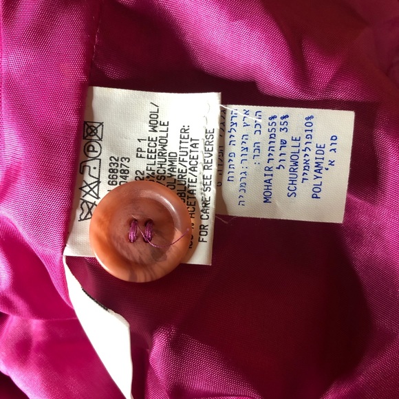 Vintage OuiSet Bright Pink Wool Fuzzy y2k - Picture 7 of 8